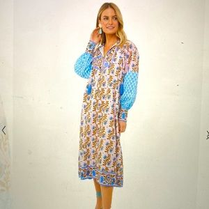 SZ blockprints Camel Essa Yukari Dress